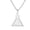 silver, variant on Eye of Horus Ankh Cross pyramid Necklace for Women Men Stainless Steel Ancient Egyptian, Style H5663