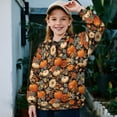 thumbnail image 2 of Uorisanigo Girls' 1/4 Zipper Sweatshirts Oversized Long Sleeve Pullover Top Fall Spring Outfits Clothes Autumn Pumpkin Print Quarter Zip Pullover Jacket Athletic Shirts Outerwear, 2 of 7