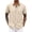 Beige, variant on Men's Button Down Shirts Short Sleeve Casual Summer Beach Vacation Wedding Shirt with Pocket,White(XXXXXL)