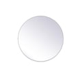 thumbnail image 1 of Elegant Decor MR4839WH 39 in. Metal Frame Round Mirror, White, 1 of 1