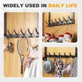 thumbnail image 6 of eZAKKA Over The Door Hooks, Stainless Steel Heavy Duty Door Hanger Holder for Hanging Coat Robe Hat Clothes Towels, Black (Double Hook 8), 6 of 7