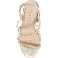thumbnail image 5 of Cecelia New York Vanessa Gold Embellished Sandal Clear Open Toe High Pumps (Gold, 6), 5 of 6