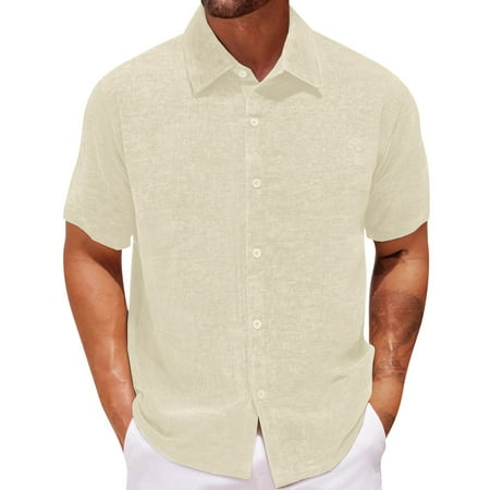 Men s Short Sleeve Shirt Casual Velvet Shirt for Men Breathable Summer Shirt with Lapel Collar