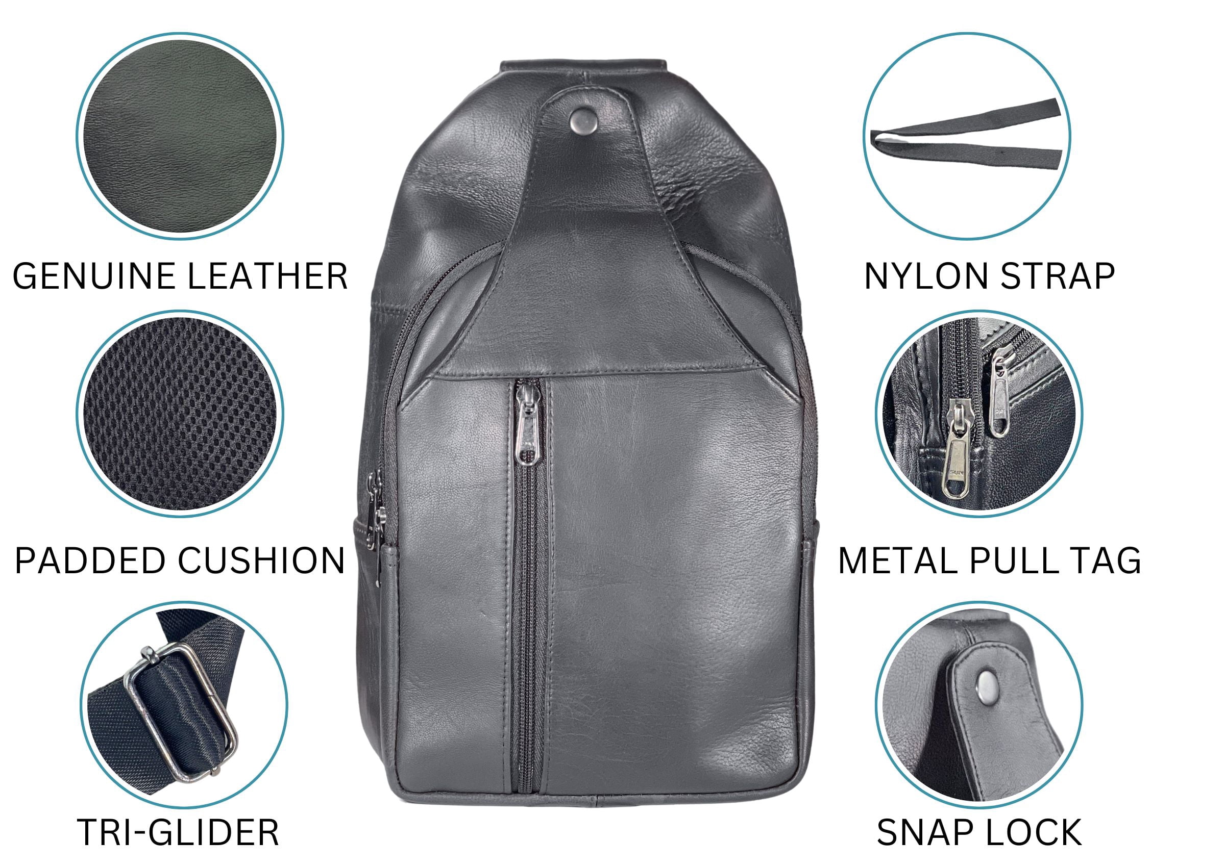 Crossbody Bag Sling Bag Shoulder Pack Lightweight Travel Hiking Men Women-by Bullz
