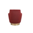 thumbnail image 6 of Newest Luxury Accent Chair for Apartments, Swivel Velvet Barrel Chair with 360 Rotation and Silent Base,Red, 6 of 7