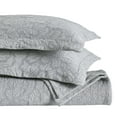 thumbnail image 3 of Superior Hibiscus Cotton Matelasse Bedspread Set, California King, Gray, 3 of 9