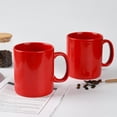 thumbnail image 3 of 30oz Red Ceramic Coffee Mugs Set of 2 for Home and Office Use, 3 of 5