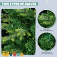 thumbnail image 2 of Resenkos 6ft Pre-Lit Aspen Fir Artificial Christmas Tree with 380 Multi-Color LEDs, Wreath & Garland, Green, 2 of 12