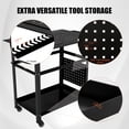 thumbnail image 4 of Huisuilinss Welding Table With Wheels,39"x24" Steel Welding Workbench Table,Portable Work Bench With Casters,Tool Slots,Double-Layer Storage Board And 5/8-Inch Fixture Holes For Shop, 4 of 5