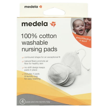 Medela Cotton Washable Bra Pads w/Laundry Bag