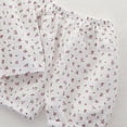 thumbnail image 4 of KPOPLK Toddler Kids Baby Girls 2 Piece T-Shirt +Shorts Sets Ribbed Polo Collar Tee Elastic Waist Outfits Clothes(3-4 Years,White), 4 of 5