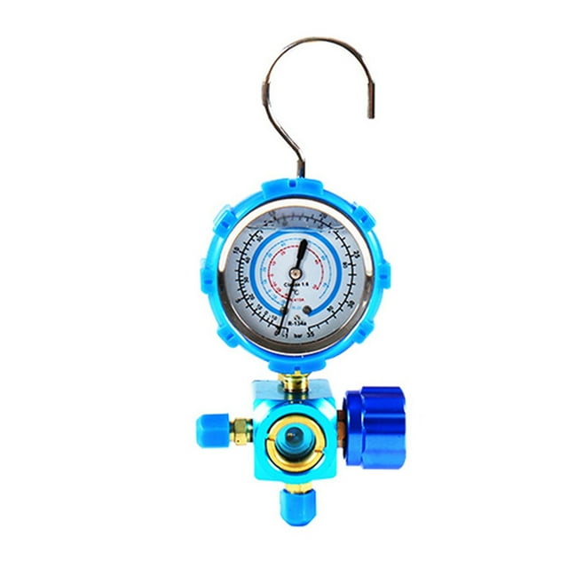 Refrigerant Manifold Gauge Manometer Low Pressure A/C Tool Manifold Pressure Gauge Fit For R12 R502 R22 R410 R134A ,Easy to Install