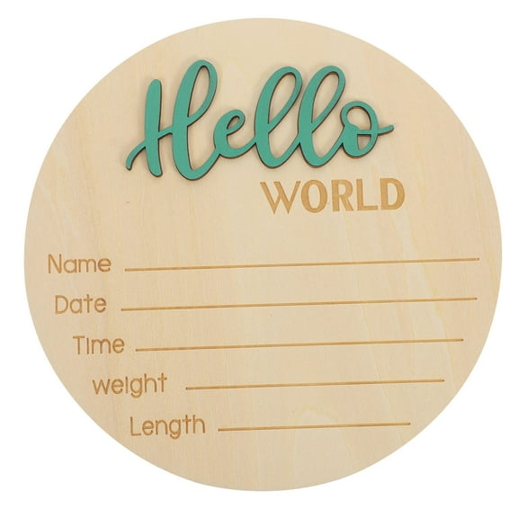 LOLIPPYY 7-Pack Simple and Delicate Photography Prop Baby Birth Announcement Sign Welcoming Newborn 11.8x5.9 inches