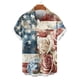 thumbnail image 4 of Blusa y camisa de manga corta con cuello vuelto Camisa casual para hombre Camisa de bolos vintage de manga corta Camisas de verano de playa cubana Camisa con botones Blusa para hombre Poliéster, 4 of 6
