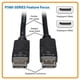 thumbnail image 1 of TRIPP LITE Displayport Cable con pestillos (m/m), DP a DP, 4K x 2k, 6 pies. (P580-006), negro, 1 of 2