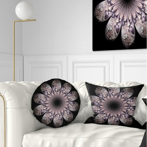 Designart 12" x 20" Pink Polyester Throw Pillow