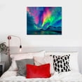 thumbnail image 5 of Nawypu Aurora Borealis Canvas Wall Art-Northern Lights Picture Scenery Painting on Canvas Prints-pink green Aurora Wall Art Landscape Paintings Modern Artwork Poster Decor, 5 of 6