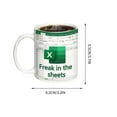 thumbnail image 2 of White Ceramic Mug 15oz Coffee Cup with Excel Design Large Capacity Breakfast Tea Drinking Cup Dishwasher Safe Office Humor Gift for Coworkers, 2 of 5