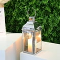 thumbnail image 5 of Vintage Style Silver Stainless Steel Candle Lanterns with Tempered Glass for Indoor/Outdoor Events, Parties & Weddings, 5 of 8