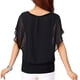 thumbnail image 3 of Women's Loose Casual Short Sleeve Batwing Sleeve Chiffon Top T-shirt BlouseXL, 3 of 5