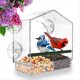 thumbnail image 2 of Comedero para Pájaros, Comedero para Pájaros con Ventana Transparente de Acrílico, Bandeja para Jardín y Comedero para Mascotas, 2 of 5