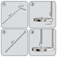 thumbnail image 6 of KASUNTO Toilet Paper Holder for Bathroom, Heavy Weighted Metal Free Standing Toilet Paper Storage with Crystal Ball, Toilet Paper Stand for Bathroom Accessories, Brushed Nickel [Holds MEGA Rolls], 6 of 7