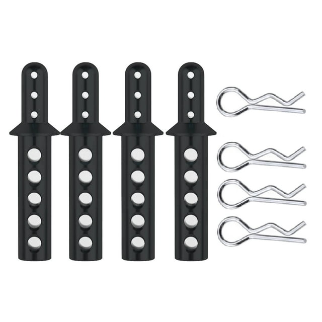 Montaje de Poste de Cuerpo de 4 Piezas Perfke Clip para 1/10 1/8 Monster Negro