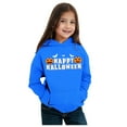 thumbnail image 4 of WERYOUNG Girls Boys Hoodies Cartoon Letter Pumpkin Bat Printed Long Sleeve Pullover Hooded Halloween Sweatshirt With Pocket Toddler Casual Casual Outings Hoodie,Dark Blue,2-3 Years, 4 of 4