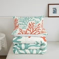 thumbnail image 5 of Erosebridal Colorful Coral Bedding Sets Full with Comforter, Seaside Botanical Plant Duvet Insert, Reversible 3-Piece, 5 of 8