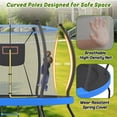 thumbnail image 3 of Leumius 10FT Trampoline for Kids,Outdoor Round Trampoline with Basketball Hoop and Safety Enclosure Net,Ladder,Easy Assembly,Blue, 3 of 11