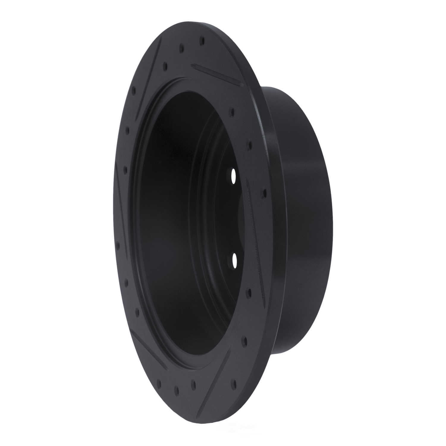 Dynamic Friction Company 633-76130R DFC Brake Rotor - Drilled And Slotted - Black
