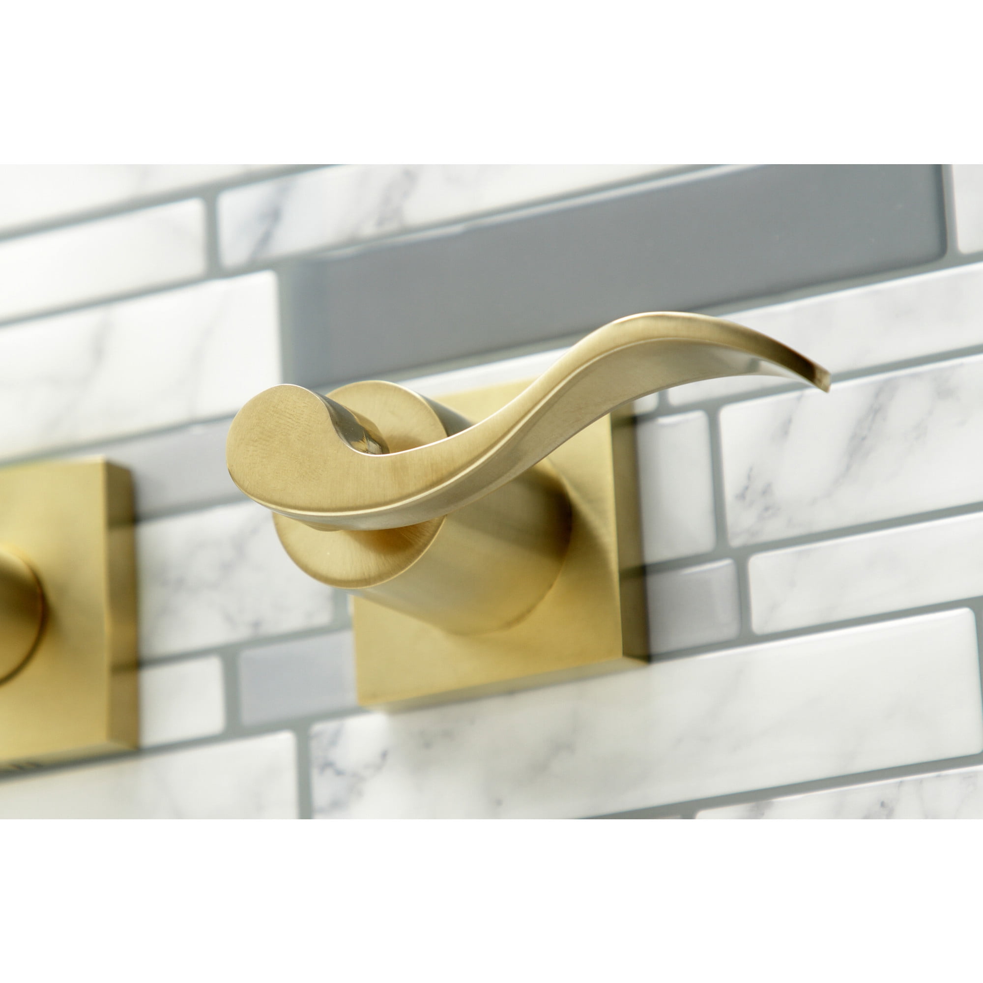 Kingston Brass KS6057DFL NuWave Two-Handle Wall Mount Roman Tub Faucet, Brushed Brass