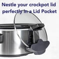 thumbnail image 2 of Soporte para tapa de olla de cocción lenta con bolsillo para tapa | Se adapta a la mayoría de las ollas de cocción lenta | Mantiene las encimeras limpias | Organizador de ollas de cocina Crock Pot | F, 2 of 5