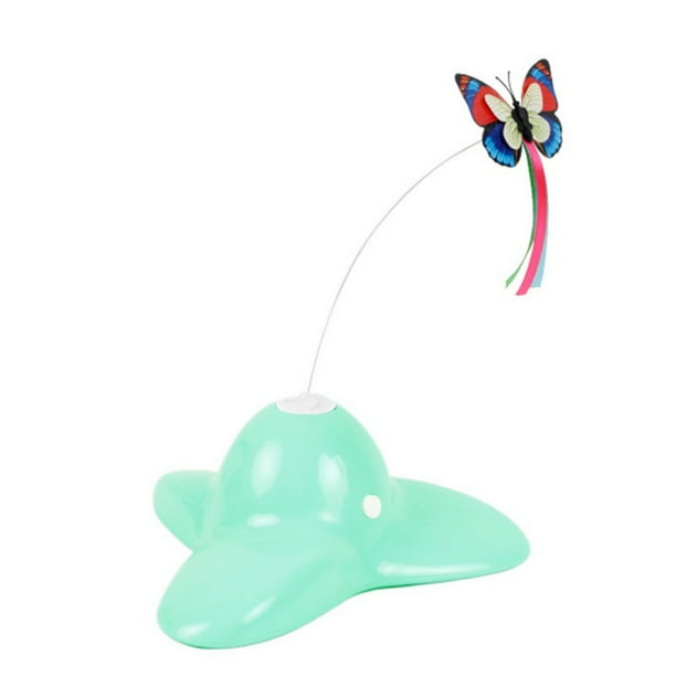 Electric Rotating Butterfly Cat Toys Two Flashing Butterflies