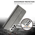 thumbnail image 2 of Allytech Flip Case for Galaxy S21 Plus, Premium PU Leather Wallet Case Classic Design with Card Slot and Magnetic Closure Folio Fold Stand Cover Case for Samsung Galaxy S21 Plus 5G, Gray, 2 of 7