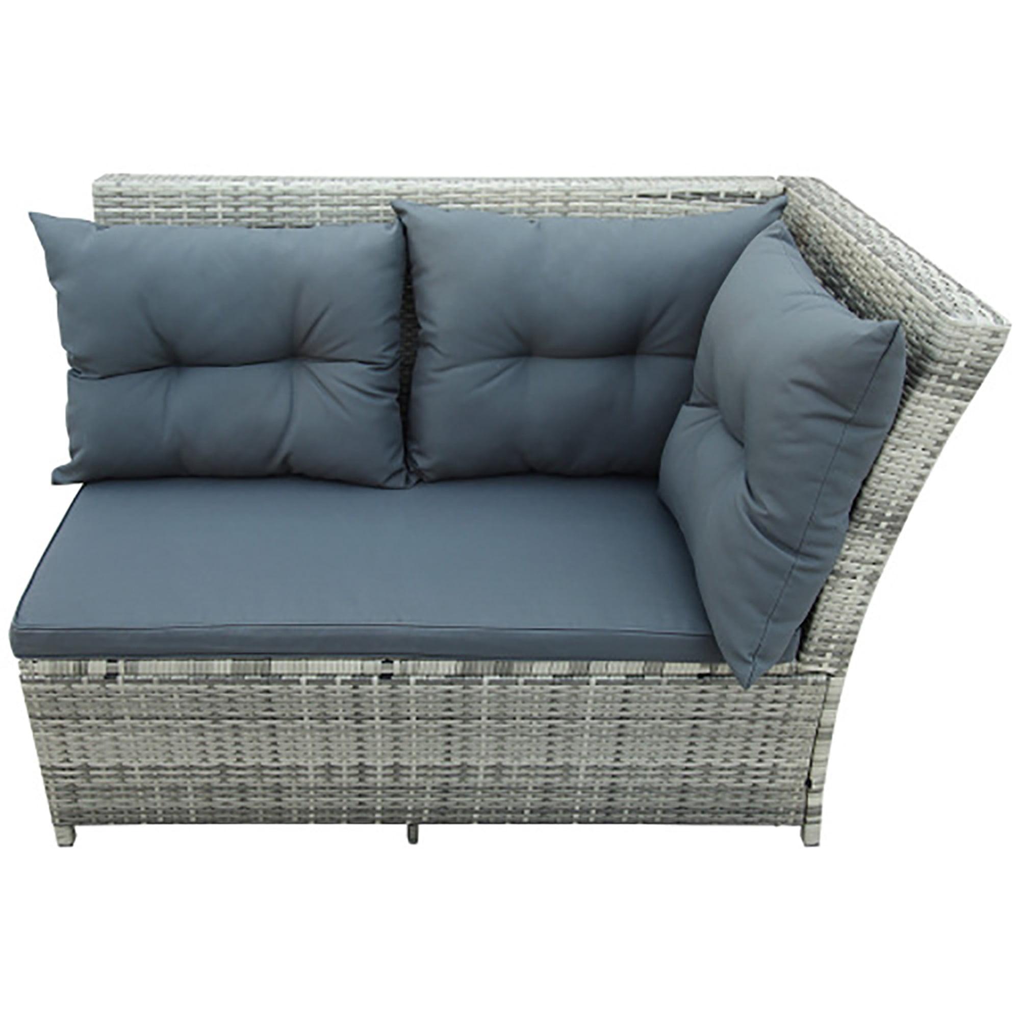 Kadyn 6-Piece Patio Furniture Set with Table and Bench for Backyard, Garden and Pool (Gray)