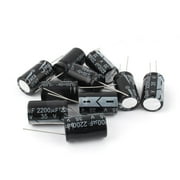Unique Bargains 10 Pcs 35V 2200uF 105C Radial Lead Electrolytic Capacitor 16mm x 27mm