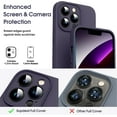 thumbnail image 2 of Liquid Silicone Case for iPhone 13 Pro Max, [Camera Protection] [Anti Fingerprint] [Wireless Charging] 4 Layer Phone Case Protective Cover, Built-in Microfiber Case Cover, 6.7", Dark Purple, 2 of 15