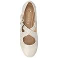 thumbnail image 4 of Journee Womens Ivanna Almond Toe Mary Jane Buckle Detail Comfort Flats, 4 of 9