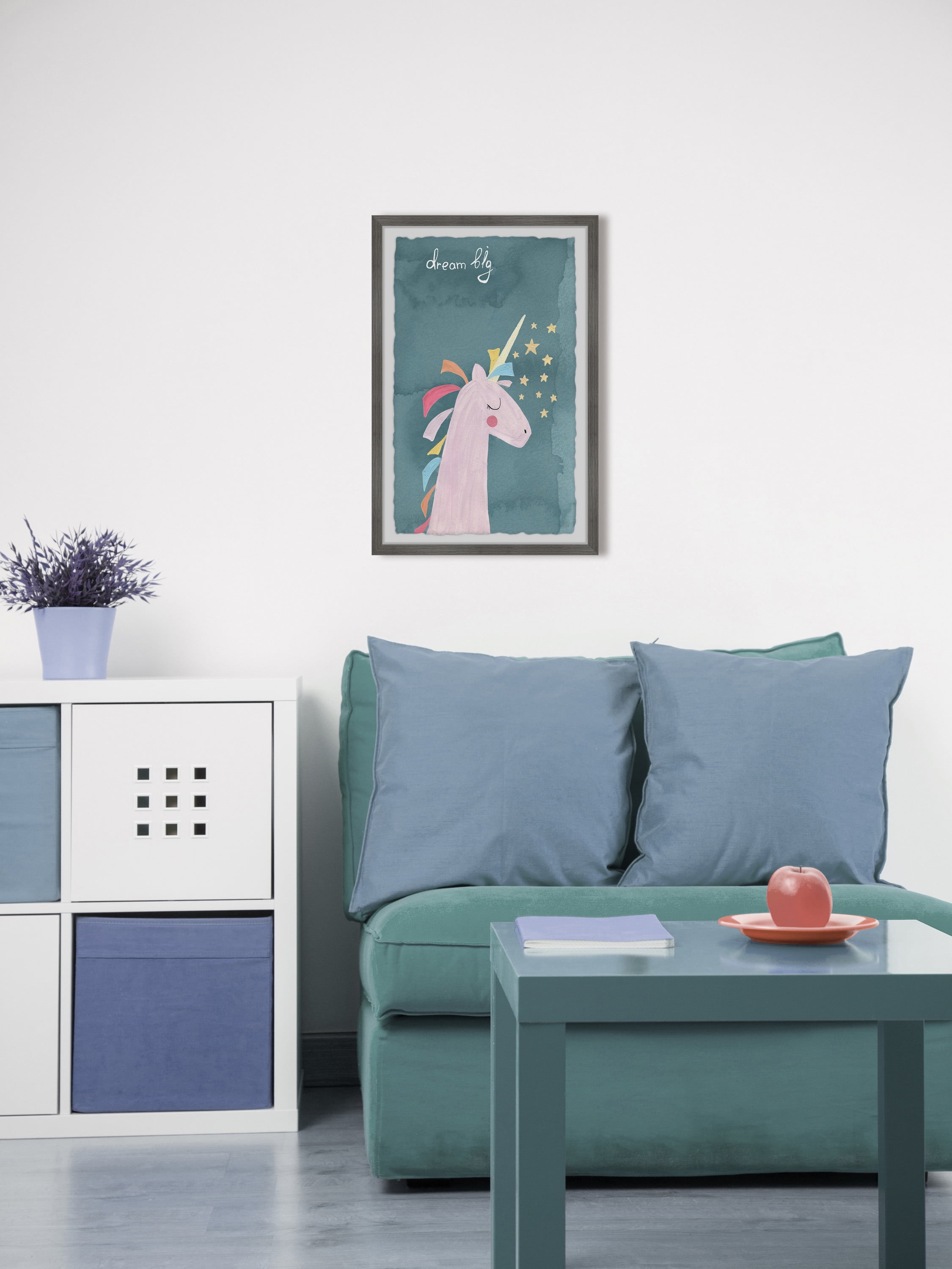 Marmont Hill Dream Big Unicorn Framed Wall Art