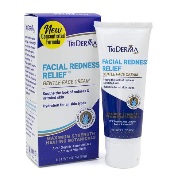 Crema facial TriDerma para aliviar el enrojecimiento facial 65 ml