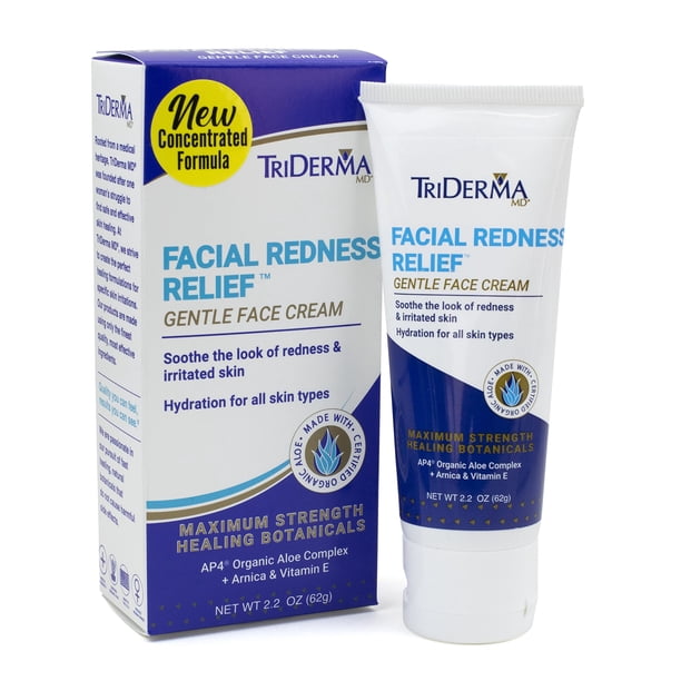 Crema facial TriDerma para aliviar el enrojecimiento facial 65 ml