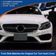 thumbnail image 3 of Cubierta del gancho de remolque del parachoques delantero de Unique Bargains en negro, compatible con Mercedes-Benz Clase C W204 2011-2014 No.A2048850526, 3 of 6