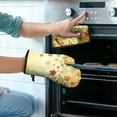 thumbnail image 2 of Fall Leaves Kitchen Oven Mitt and Pot Holder Sets 2 Pcs for Baking, Cooking and Grilling, Heat Resistant Up To 392 °F, 2 of 7