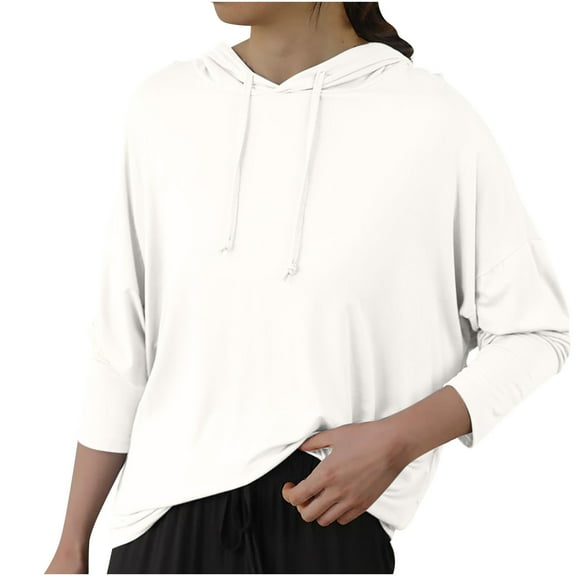 ShomPort Women's Lightweight Hoodies Fall Casual Long Sleeve Sweatshirt Drawstring Pullover Tops