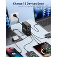 thumbnail image 4 of Estación de carga USB SAIPKYGS Cargador USB C de 600 W y 12 puertos, 4 of 6