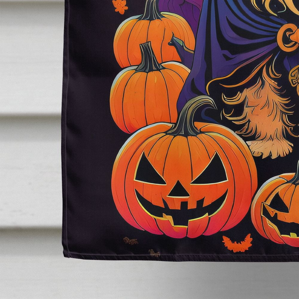 Halloween Havanese Dog House Flag 28x40IN Double-Sided Polyester Decorative Sleeve Pole Flag for Outdoor Home Garden