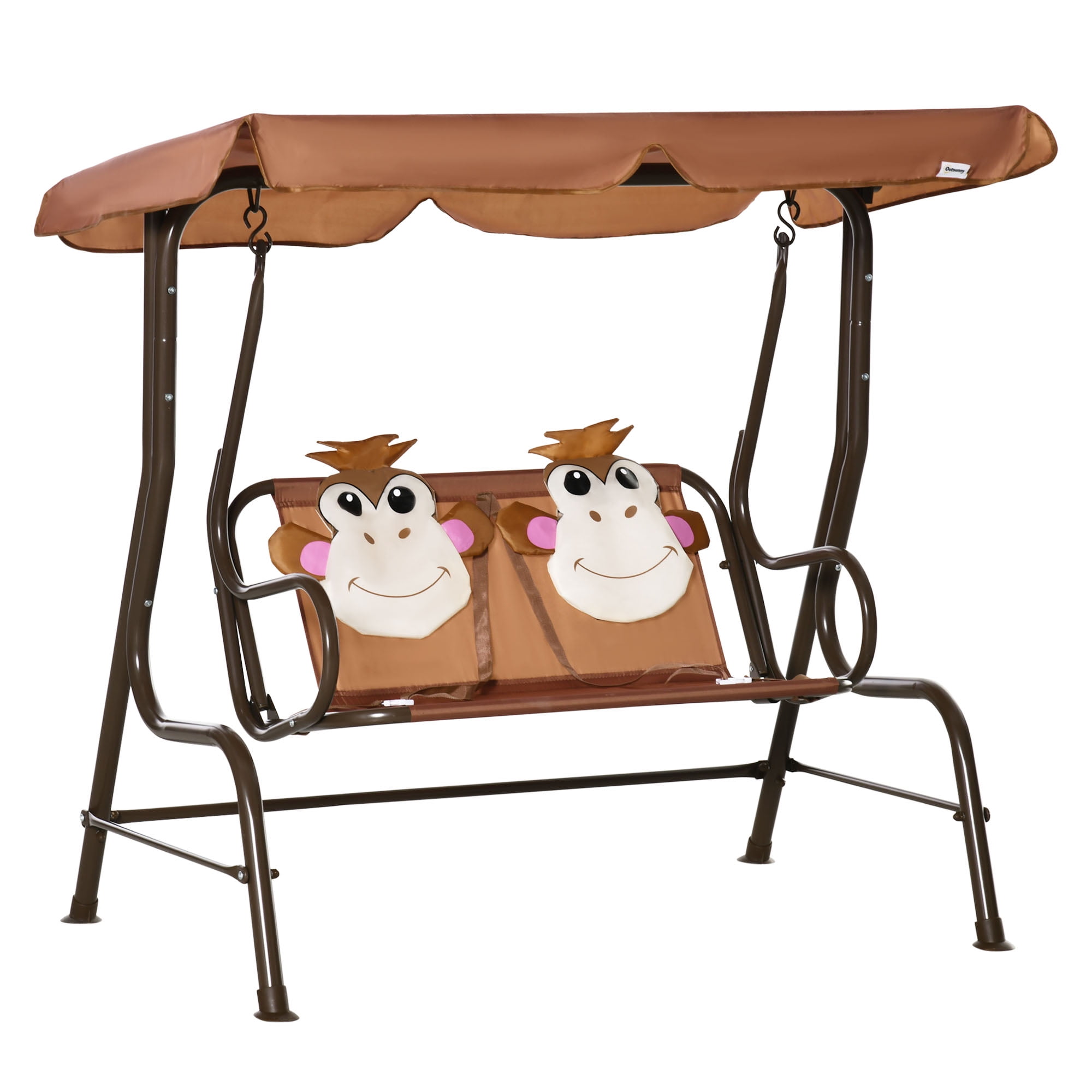 Outsunny Children's Outdoor Backyard Swing Chair, Frog