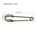 thumbnail image 2 of Uxcell 2.56 inch Large Metal Sewing Pins Safety Pins for Office Home Bronze Tone 15 Pack, 2 of 5