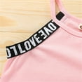 thumbnail image 6 of LNMQLPDBS Baby Clothes for Girls Summer Cute Letters Printed Sleeveless Vest & Side Cut Shorts 2pcs Outfits Halter Camisole Set Toddler Girl Short Sets for Beach Soft Girls Lounge Set, 6 of 9